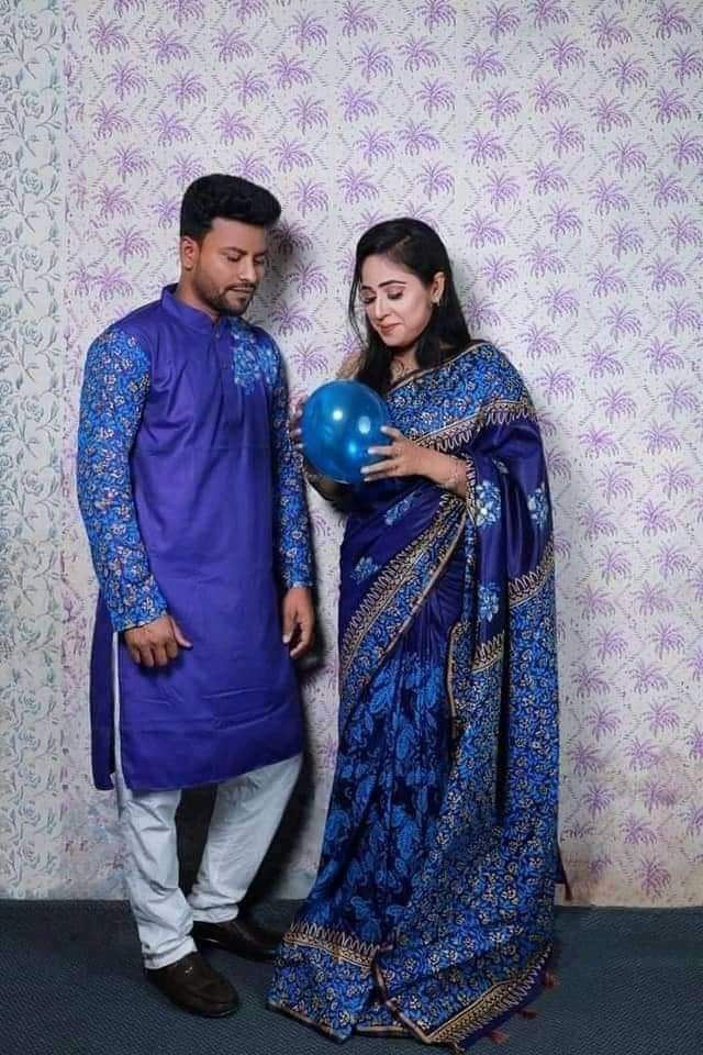 Couple Dress Saree & Punjabi