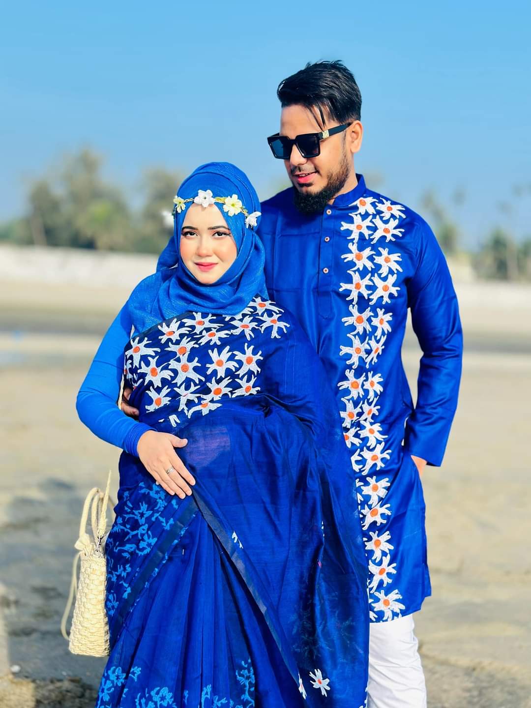 Couple Dress Saree & Punjabi