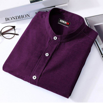 Men's Solid Colour sleeve Shirt