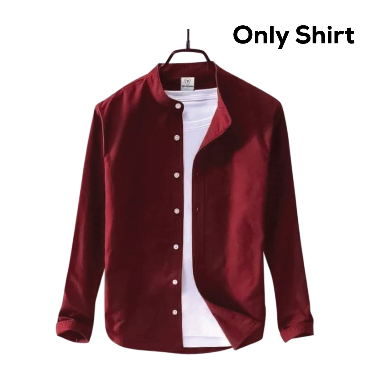 M..Men's Solid Colour Ban color Shirt